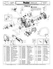 Poulan P4018WT Parts List