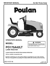 Poulan PO175A42LT User Manual