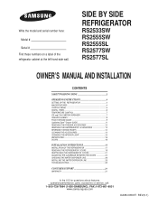 Samsung RS2555SW Quick Guide (easy Manual) (ver.1.0) (English)