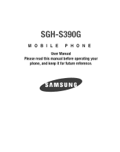 Samsung SGH-S390G User Manual