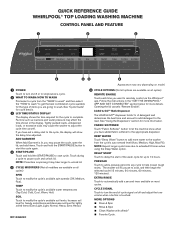 Whirlpool WTW8127L Quick Reference Sheet