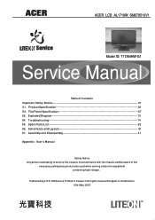 Acer AL1716 AL1716W Service Guide
