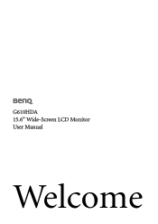 BenQ G610HDA User Manual