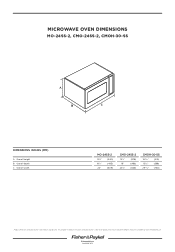 Fisher and Paykel MO-24SS FAP INSTALLATION SHEET MICROWAVE (English)