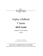 Fujitsu T4215 T4215 BIOS Guide