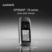 Garmin GPSMAP 78sc Quick Start Manual