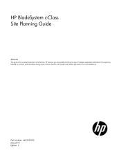 HP BLc3000 HP BladeSystem c-Class Site Planning Guide