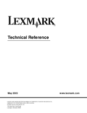 Lexmark T632DN Technical Reference