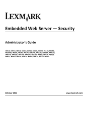 Lexmark MS810n Embedded Web Server-Security: Administrator's Guide
