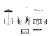 NEC EA241WM-BK MultiSync EA241WM-BK : mechanical drawing