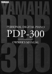 Yamaha PDP-300 Owner's Manual