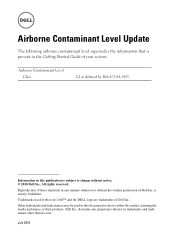 Dell PowerVault DL2200 CommVault Airborne Contaminant Level Update