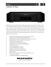 Marantz CD5004 CD5004 Spec Sheet