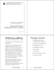 Motorola S705 User Manual