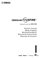 Yamaha DKC-900 Disklavier Control Unit DKC-900 Owners manual