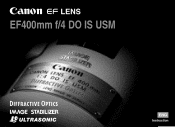 Canon 400MM EF400mm F4DO IS USM Instruction Manual