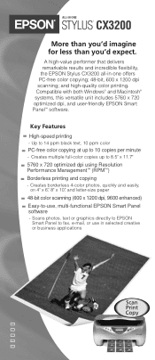 Epson Stylus CX3200 Product Brochure