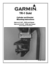 Garmin TR-1 Gold Marine Autopilot Cylinder and Bracket Mounting Instructions - Mercury 8.8 and 9.9 HP: 2005 and newer