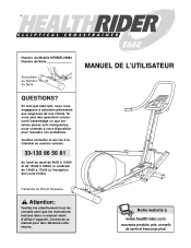 HealthRider E660 Elliptical French Manual