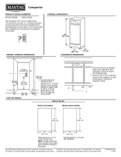 Maytag MTUC7500ADE Dimension Guide