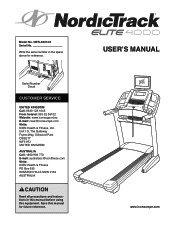 NordicTrack Elite 4000 Treadmill Uk Manual