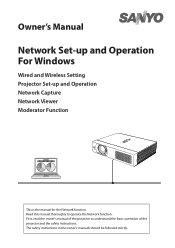 Sanyo WXU700 Instruction Manual, PLC-WXU700 Network Set Up Windows