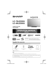 Sharp LC-70LE550U Operation Manual