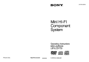 Sony LBT-LCD77Di Operating Instructions