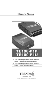 TRENDnet TE100-P1U User Guide
