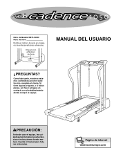 Weslo Cadence 1050 Spanish Manual