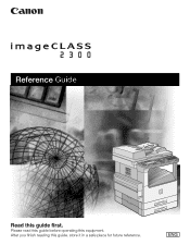 Canon imageCLASS 2300N Reference Guide for imageCLASS 2300