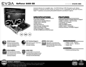 EVGA GeForce 8400 GS DDR3 PDF Spec Sheet