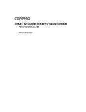 HP Thin Client PC t1000 T1000/T1010 Series Windows-based Terminal Administrator's Guide