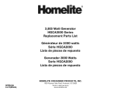 Homelite HGCA3000 Replacement Parts List