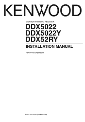 Kenwood DDX5022 User Manual 1