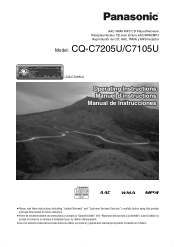 Panasonic CQ-C7205U Operating Instructions