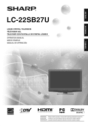 Sharp LC22SB27U LC-22SB27U Operation Manual