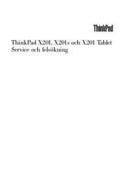 Lenovo ThinkPad X201s (Swedish) Service and Troubleshooting Guide