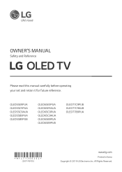 LG OLED65E9AUA Owners Manual