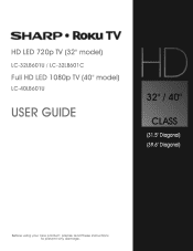 Sharp LC-40LB601U User Guide LC 32 40LB601U