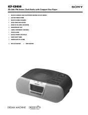 Sony ICF-CD830 Marketing Specifications