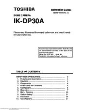 Toshiba DP30A Instruction Manual