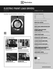 Electrolux EFME617SIW Product Specifications Sheet English