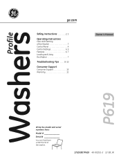GE WPRE6150KWT Owners Manual