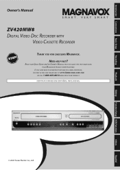 Magnavox ZV420MW8 Owners Manual