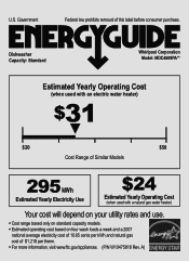 Maytag MDC4809PAB Energy Guide