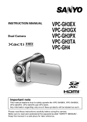 Sanyo VPC-GH4 Owners Manual
