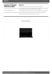 Toshiba Satellite P750 PSAY3A-05Q001 Detailed Specs for Satellite P750 PSAY3A-05Q001 AU/NZ; English