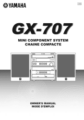 Yamaha GX-707 Owner's Manual
