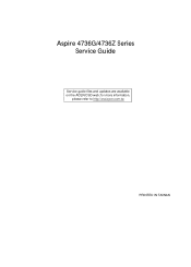 Acer Aspire 4736 Acer Aspire 4336 Notebook Series Service Guide